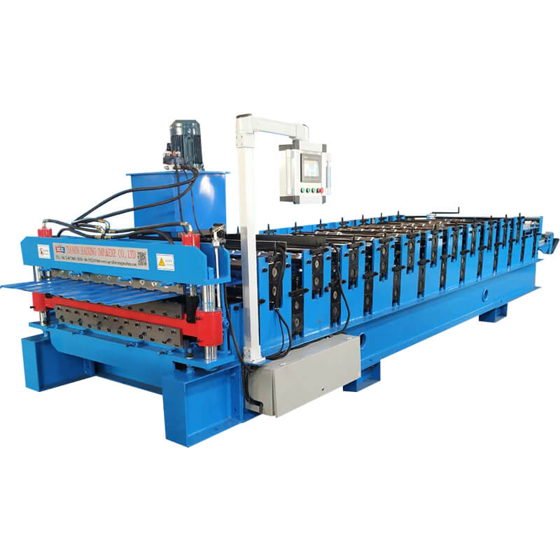double layer trapezoidal metal roof panel roll forming machine